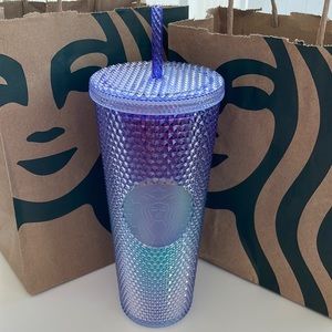 Starbucks studded cup. Mermaid colors